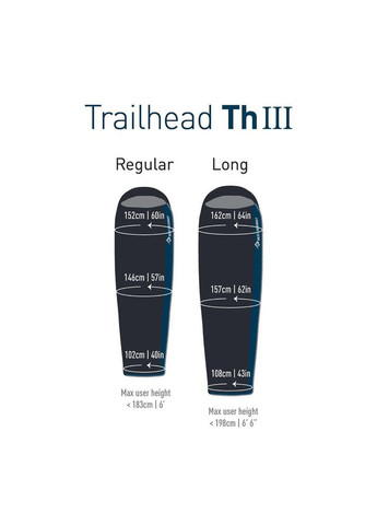 Спальник Trailhead Th3 ong L Черный-Синий Sea To Summit (278273713)
