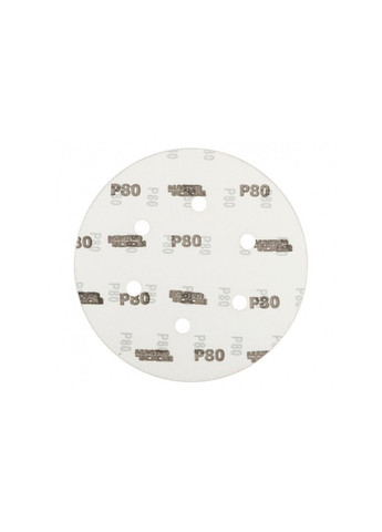 Круглий шліфувальний лист Р80 для ексцентрикових шліфувань для дерева та металу 225 мм (5 шт.) Mastertool (332206840)