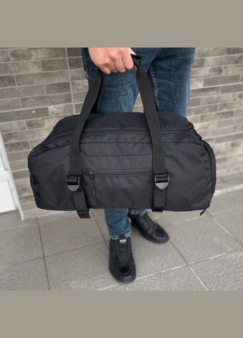 Спортивна чорна дорожня сумка з відділенням для взуття Journey No Brand (282676657)
