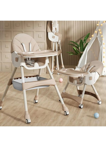 Детский стульчик-трансформер F007 для кормления 92 x 60 x 75 см бежевый (2104618628) No Brand (351363119)