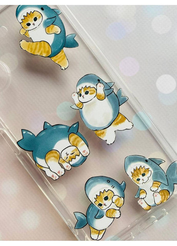 Прозорий чохол на Xiaomi 11T / 11T Pro:: Котики акули (принт 381) Creative (355395040)