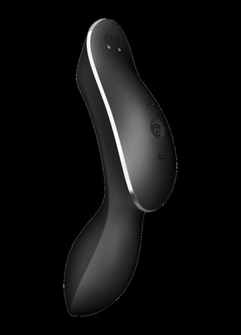 Двойной вибратор с вакуумной стимуляцией CURVY TRINITY 2 черный Satisfyer (303878950)