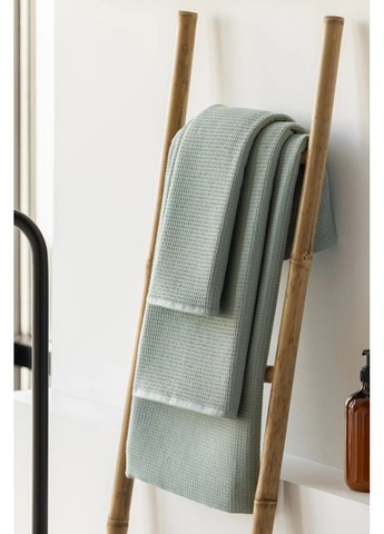 Набір вафельних рушників Family 30х50см 2шт, 50х90см 2шт, 70х140см, 90х150см HYGG однотонний оливковий