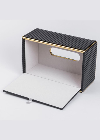 Салфетка из экокожи прямоугольная органайзер для салфеток на стол черный Yiwu (327093721)