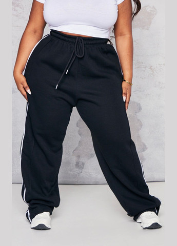 Штани спортивні флісові Чорні BTG-0077 PrettyLittleThing (289748917)