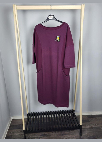 Фіолетова плаття жіноче базове демісезонне міді фіолетове "коді" mksh2281-1 Modna KAZKA