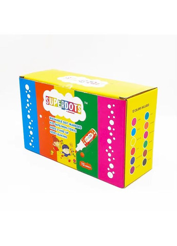 Набор пальчиковых маркеров DOT для творчества, точечные, пальчиковые краски для рисования и живописи на водной основе,12 цветов No Brand (369802751)