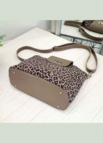 Сумка женская комбинированная ТМ"". Натуральная кожа визон и кожа леопарда. В наличии Плюс . Vasha para (311300696)