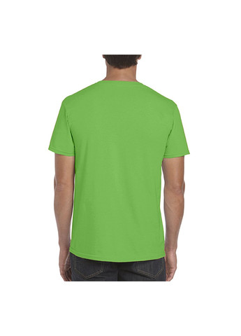 Зеленая футболка мужская однотонная зеленая 64000-361c с коротким рукавом Gildan Softstyle