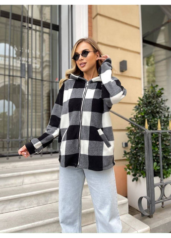 Жіноча кофта-сорочка оверсайз в клітинку MonCher (349453426)