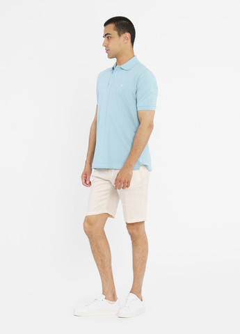 Голубой футболка-поло для мужчин Manuel Ritz