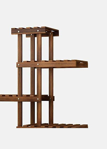 Підставка для квітів з дерева Дені на коліщатках капучино (ЦВТ-007809) No Brand (328224918)