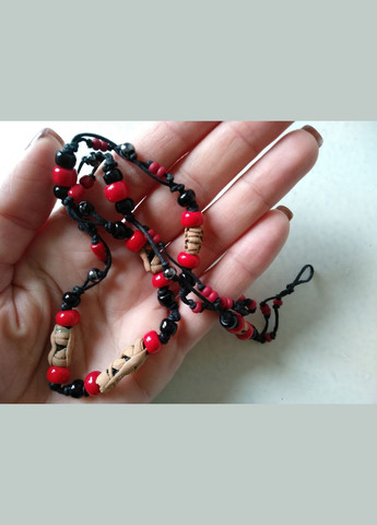 Керамічне намисто ручної роботи з чеським скляним бісером №3 Коти&Ангели (302450807)