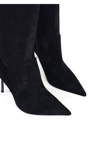 Жіночі Ботфорти MA655T22-3-1 Чорний Велюр MIRATON (299896283)