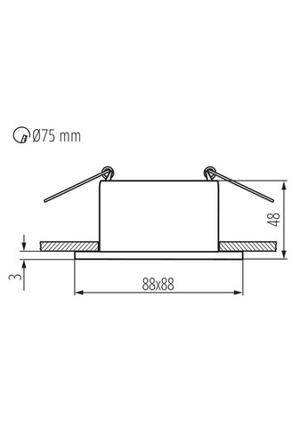 Точечный светильник 36211 Glozo DSL B/W GX5.3/GU10 1x10W IP20 Wh Kanlux (305756948)