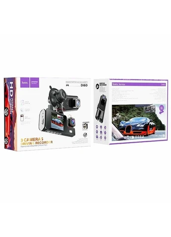 Відеореєстратор DI60 2-inch display with rear camera (1280+720P) Black Hoco (386035390)