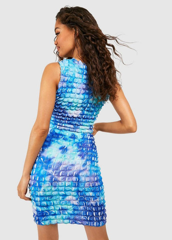 Синяя повседневная цветочной расцветки юбка Boohoo