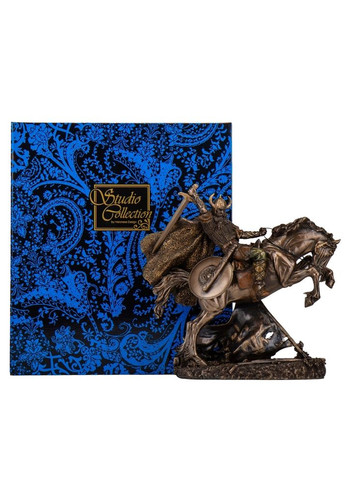 Статуэтка Викинг на коне 26х27х9 см 171104 полистоун с бронзовым напылением Veronese (302239260)