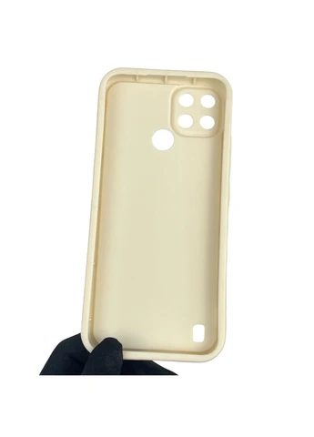 Чехол силиконовый Soft Touch с 3D принтом для C21Y молочный (Полная защита камеры) Realme (373670414)