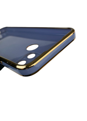 Чохол для C21Y глянцевий із захистом камери із золотою окантовкою на реалмі с21у синій gs1 Realme (366232801)