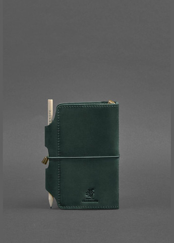 Шкіряний блокнот (Софт-бук) 3.0 зелений Crazy Horse (A-026386) BlankNote (328961490)