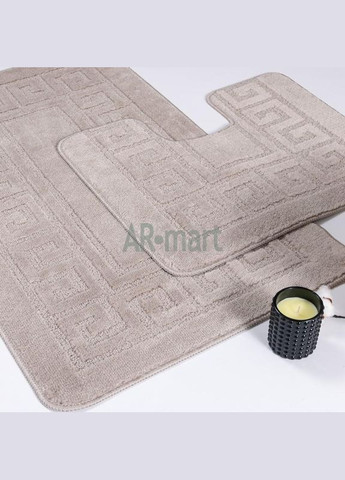 Набор ковриков в ванную комнату Ethnic Sandy Grey 60х100 и 60х50 см песочно-серый Confetti (338842572)