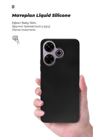 Чехол ICON для Xiaomi Redmi 13 4G / Poco M6 4G Black (ARM78262) ArmorStandart (343049051)