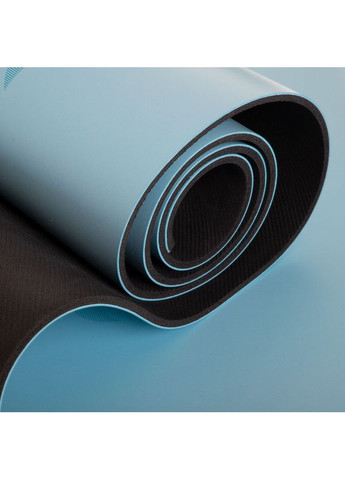 Коврик для йоги и фитнеса PU резина двухслойная 5мм FI-8307 (PU, RB, размер 183x68x0,5см, с разметкой, Record (361438486)