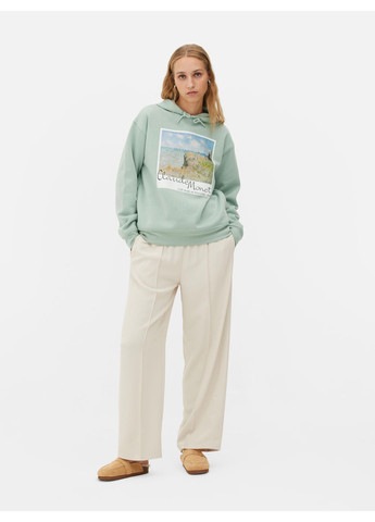 Худі фліс,м'ятний з принтом, Primark (364504662)