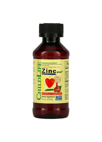 Цинк Zinc Plus - 118ml ChildLife (280917068)
