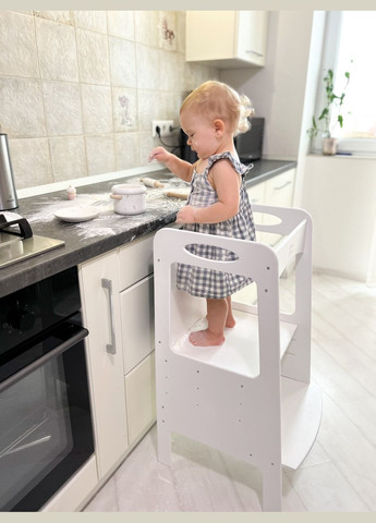 Вежа помічник монтессорі з регульованою висотою біла Yoko Tower (361225192)