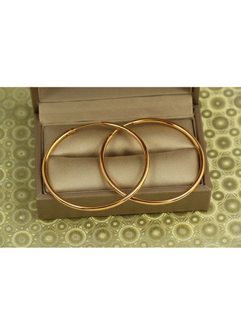 Сережки кільця Хuping Jewelry з таємною застібкою 4,5 см золотисті Xuping Jewelry (365248874)