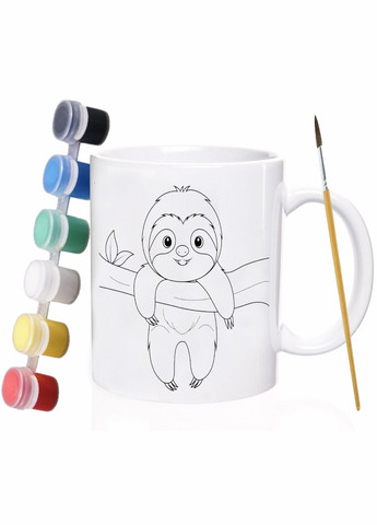 Набір для дитячої творчості Джунглі / розмальовка для дітей / 330 мл біла No Brand (316121378)