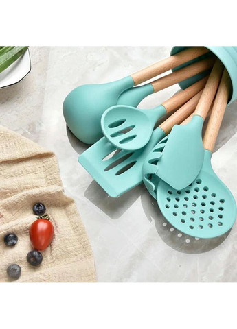 Набір кухонного приладдя 13221 8 предметів бірюзовий No Brand (322124412)