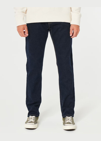 Темно-синие демисезонные джинсы slim straight hc9656m Hollister