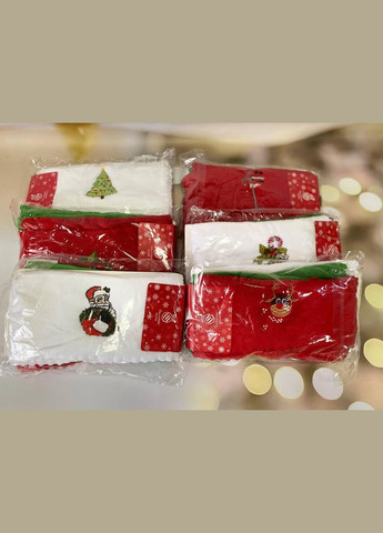 Новорічний набір серветок з мікрофібри 6 шт Ганчірки для прибирання Malloory Home (306554356)