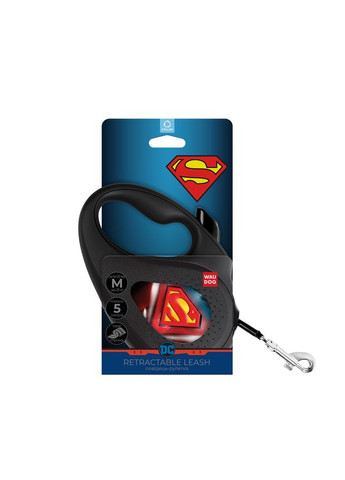 Поводок-рулетка для собак WAUDOG R-leash, рисунок "Супермен Лого", M, до 25 кг, 5, светоотражающая лента No Brand (363200223)
