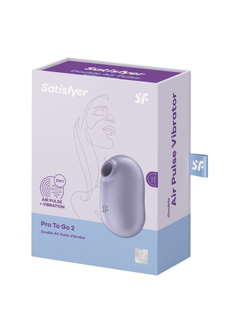 Вакуумний стимулятор із вібрацією Pro To Go 2 Violet Satisfyer (316158853)