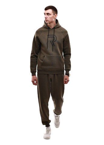 Оливковий (хакі) зимній костюм спортивний чоловічий No Brand