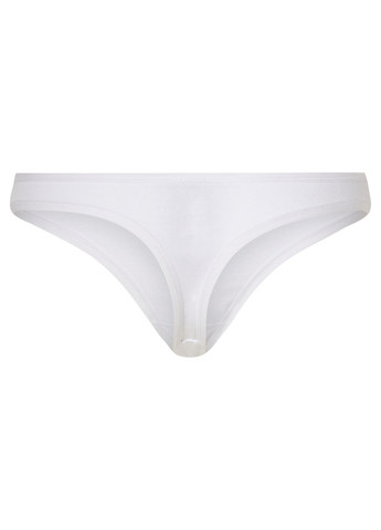 Трусики-стринги бавовняні однотонні для жінки LYCRA® 450320 білий Esmara С эластичным поясом (322220817)