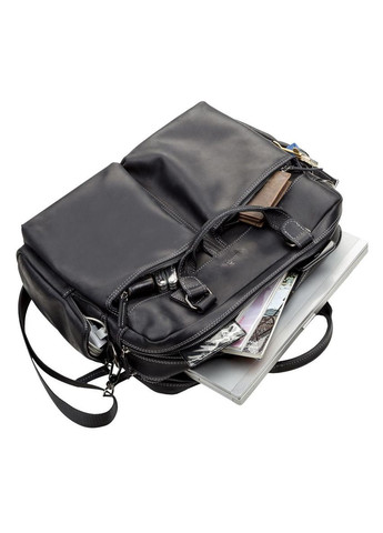 Сумка мужская 11117 кожаная Черная Shvigel (329147456)