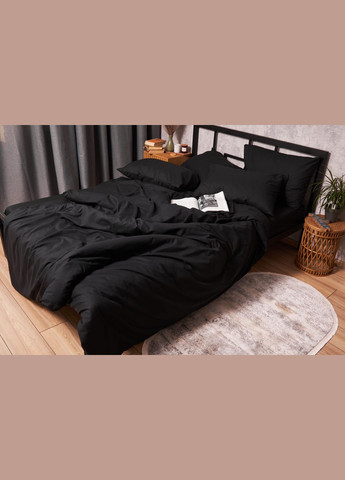 Комплект постільної білизни Бязь Gold Люкс полуторний 143х210 наволочки 4х70х70 (MS-820002994) Moon&Star Black (288043224)