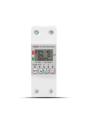WiFi розумне-реле з повним захистом, лічильниками, таймером 1P+N 63A 230V Smart Life, Tuya [TO-Q-SM263JWT] tongou (395412475)