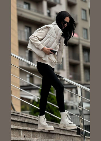 Черевики жіночі демісезонні бежеві натуральна шкіра Seven Демісезонні черевики (325881166)