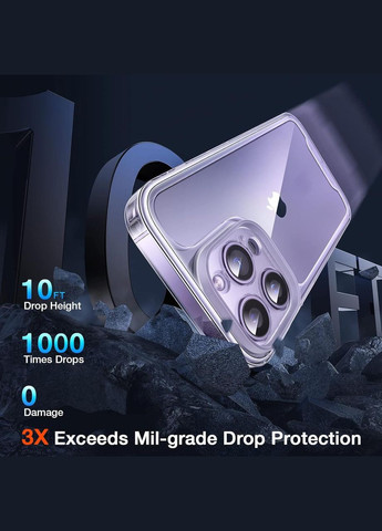 Чехол 3-в-1 для iPhone 14 Pro: защита экрана, объектива, противоударный, LK (323135074)