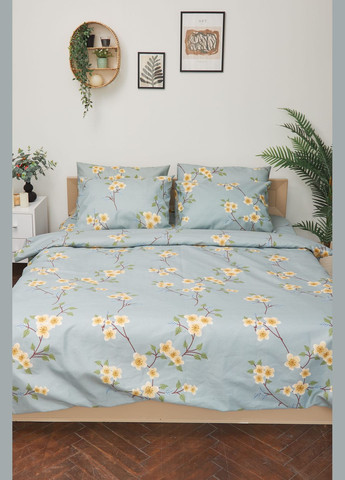 Комплект постільної білизни сімейний 143х210х2 наволочки 2х40х60 Микросатин Premium (MS-820001413) Moon&Star Spring Flower (285717066)