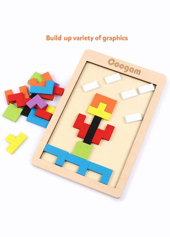 Деревянные развивающие пазлы 40 шт Coogam (370386147)