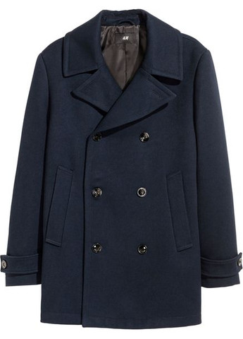 Темно-синє Укорочене пальто H&M