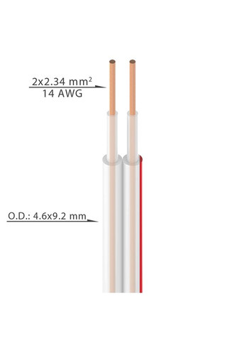 Спікерний Hi-Fi кабель SC002C, 2x2.34, 100 м ROXTONE (326743988)