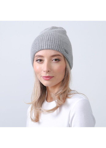 Шапка бини женская шерсть серая ЯРЕМА LuckyLOOK 683-006 (322790932)